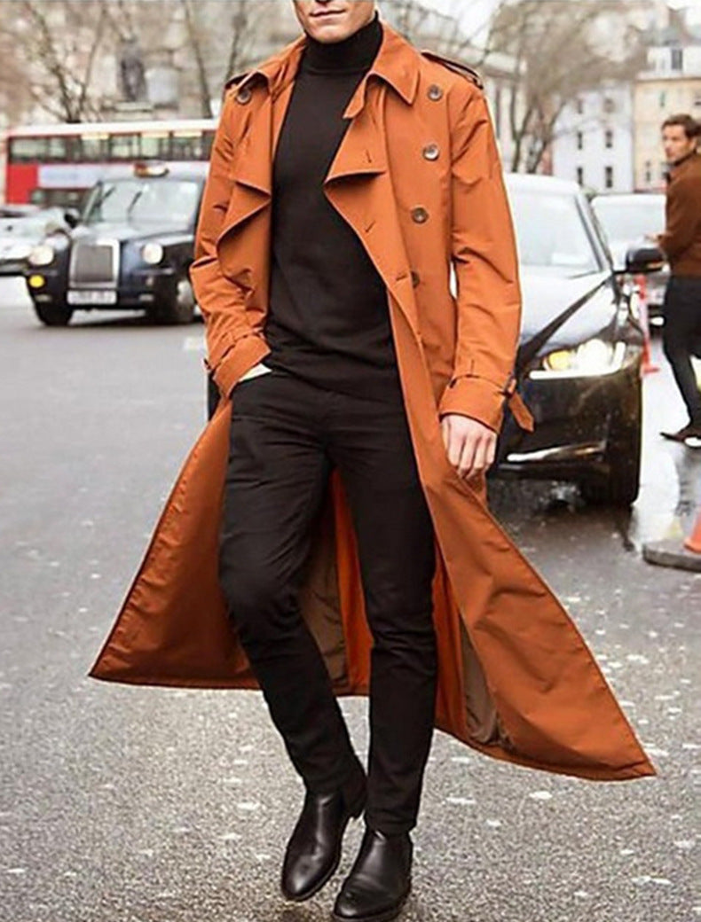 Herrarnas eleganta trenchcoat med stiliga knapppdetaljer och hög krage Eva Jonsson-Eva Jonsson