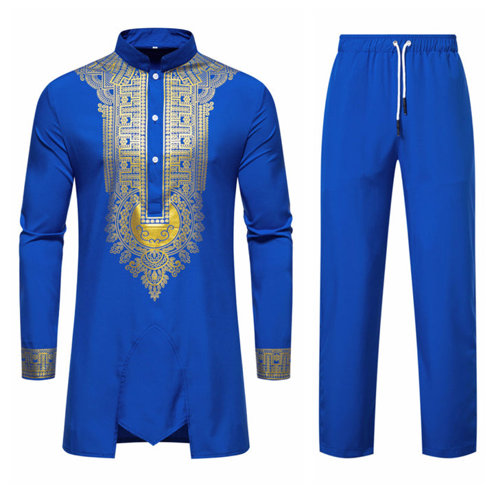 Herrarnas eleganta tunika med konstfull broderi och matchande byxa Eva Jonsson-Eva Jonsson