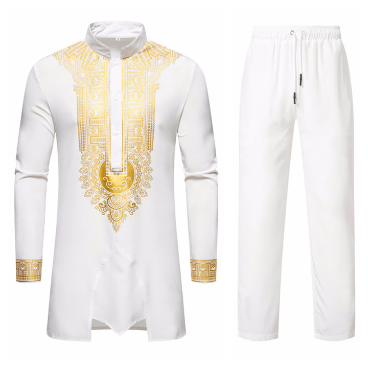 Herrarnas eleganta tunika med konstfull broderi och matchande byxa Eva Jonsson-Eva Jonsson