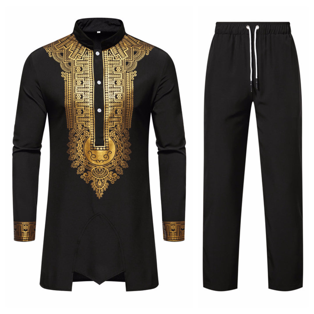 Herrarnas eleganta tunika med konstfull broderi och matchande byxa Eva Jonsson-Eva Jonsson