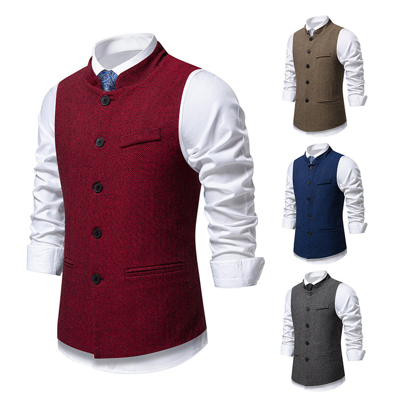 Herrarnas eleganta väst med klassisk design och strukturerad tyg Mirla-Eva Jonsson