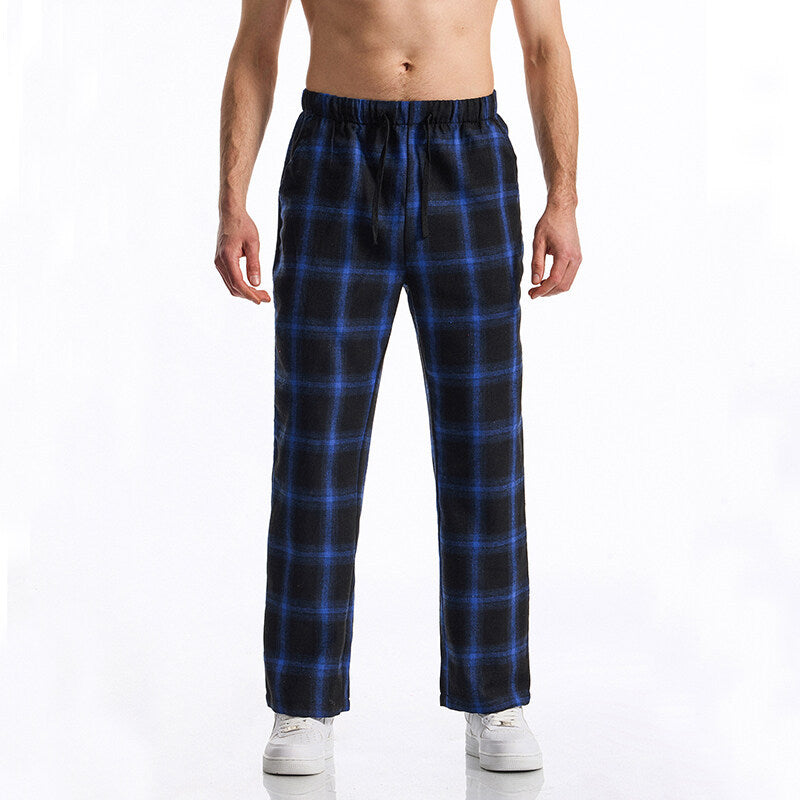 Herrarnas flanellpyjamasbyxor med bekväm gummiband Mirla-Eva Jonsson