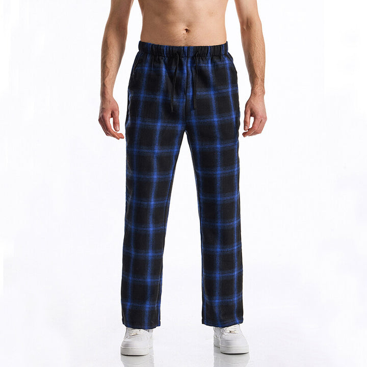 Herrarnas flanellpyjamasbyxor med bekväm gummiband Mirla-Eva Jonsson