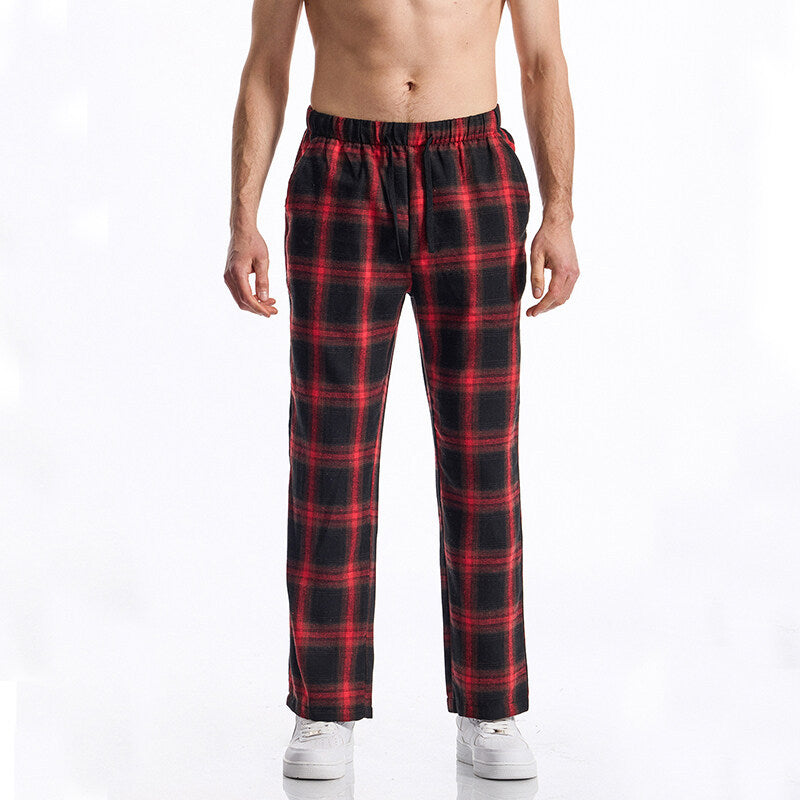 Herrarnas flanellpyjamasbyxor med bekväm gummiband Mirla-Eva Jonsson