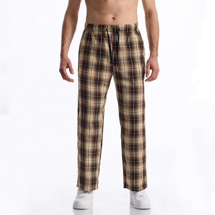 Herrarnas flanellpyjamasbyxor med bekväm gummiband Mirla-Eva Jonsson