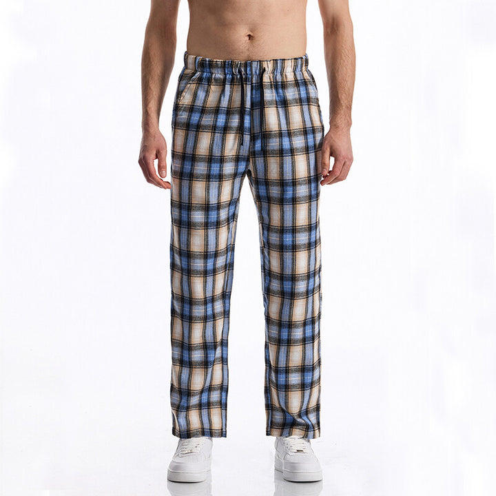 Herrarnas flanellpyjamasbyxor med bekväm gummiband Mirla-Eva Jonsson