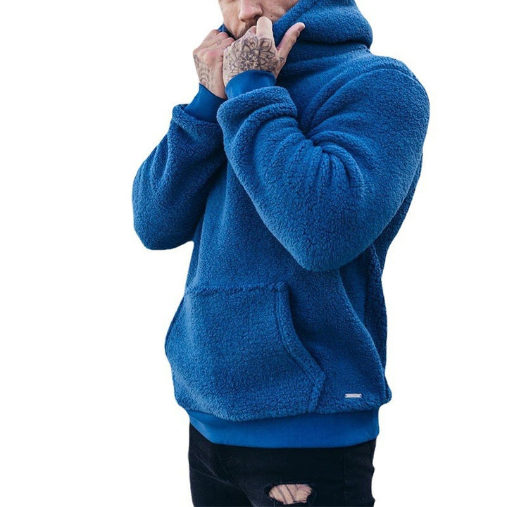 Herrarnas fleece-hoodie med känguruficka från Mirla-Eva Jonsson