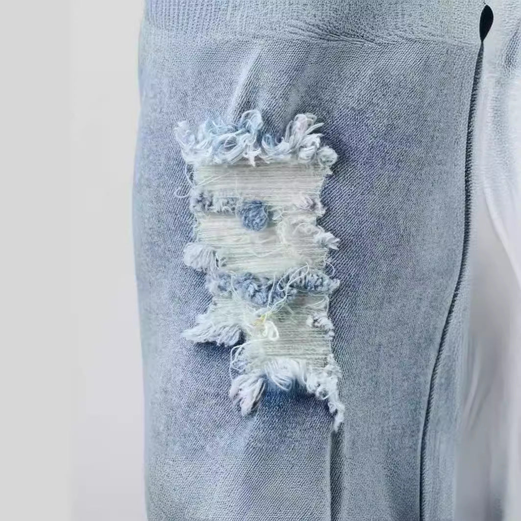Herrarnas förstörda jeans med moderna distressed-effekter Mirla-Eva Jonsson