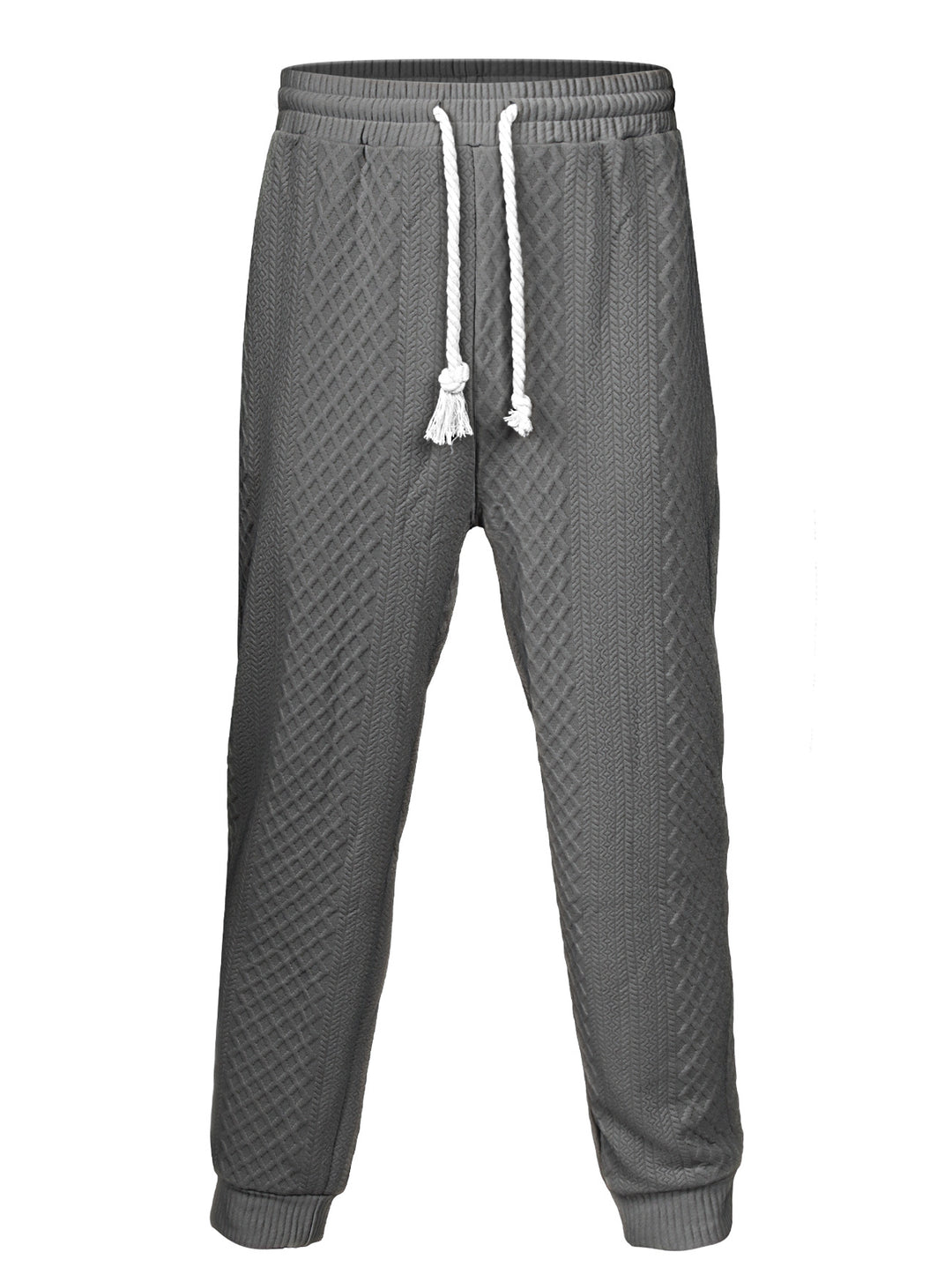 Herrarnas fritids-joggingbyxa med elastisk midja och strukturerad yta Mirla-Eva Jonsson