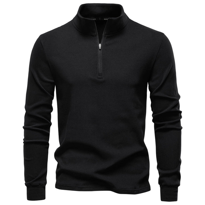 Herrarnas funktionella sweatshirt med hög krage och kort dragkedja Mirla-Eva Jonsson
