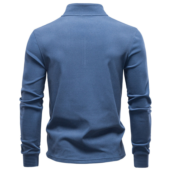 Herrarnas funktionella sweatshirt med hög krage och kort dragkedja Mirla-Eva Jonsson