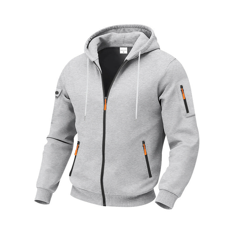 Herrarnas funktionella zip hoodie med tekniska fickor Eva Jonsson-Eva Jonsson