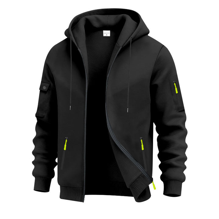 Herrarnas funktionella zip hoodie med tekniska fickor Eva Jonsson-Eva Jonsson