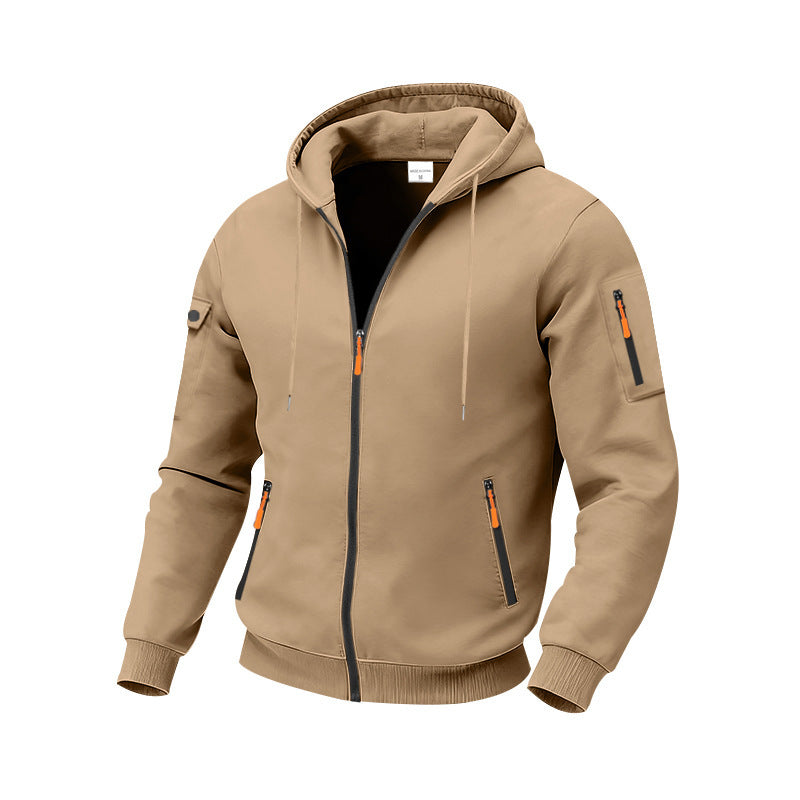Herrarnas funktionella zip hoodie med tekniska fickor Eva Jonsson-Eva Jonsson