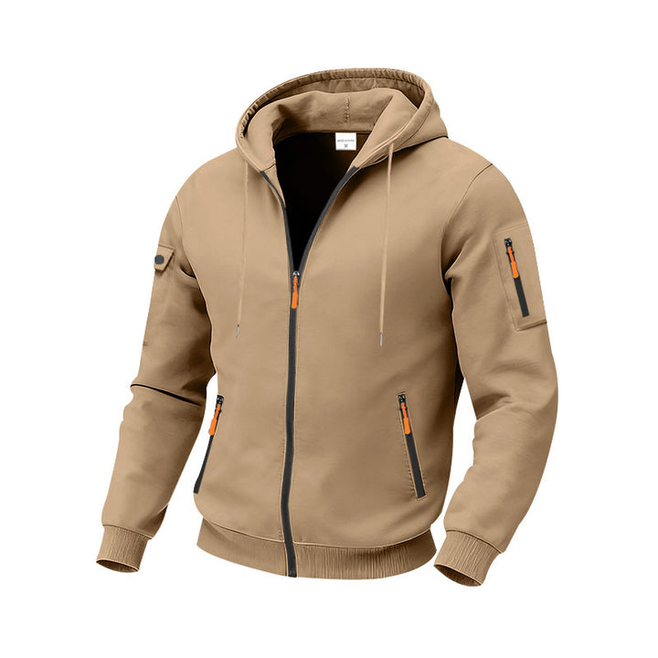 Herrarnas funktionella zip hoodie med tekniska fickor Eva Jonsson-Eva Jonsson