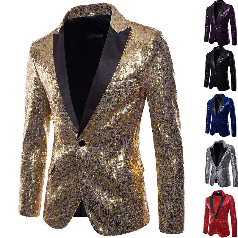 Herrarnas funktionsblazer med paljetter och klassisk revers Mirla-Eva Jonsson