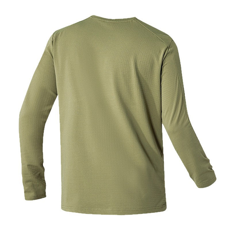 Herrarnas funktionslongsleeve med andningsbara egenskaper och praktisk ficka Mirla-Eva Jonsson