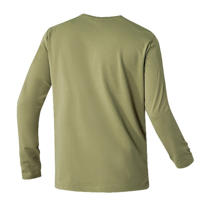 Herrarnas funktionslongsleeve med andningsbara egenskaper och praktisk ficka Mirla-Eva Jonsson