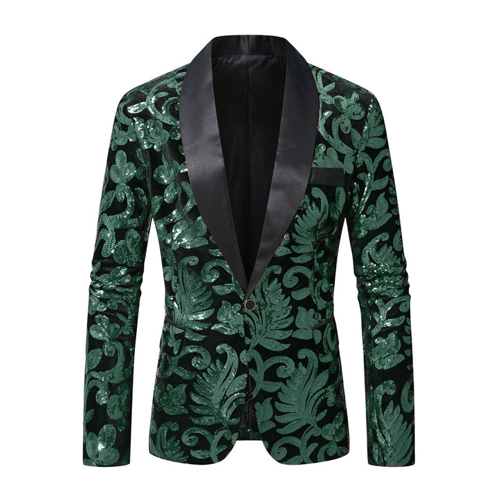 Herrarnas glamorösa paljett-blazer med floral design och elegant snitt Eva Jonsson-Eva Jonsson