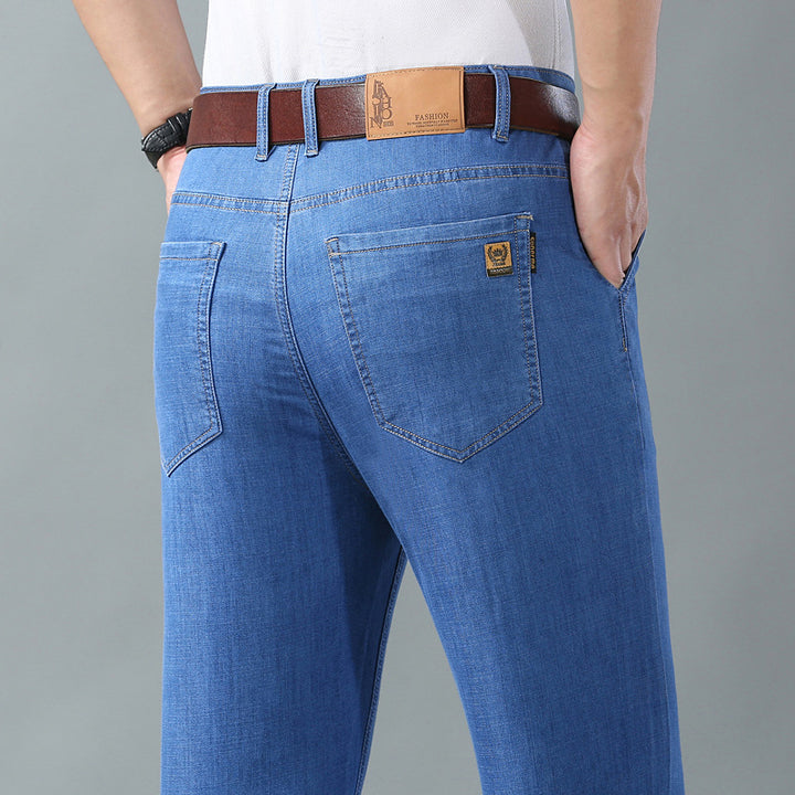 Herrarnas högkvalitativa denimbyxor med funktionella fickor Mirla-Eva Jonsson