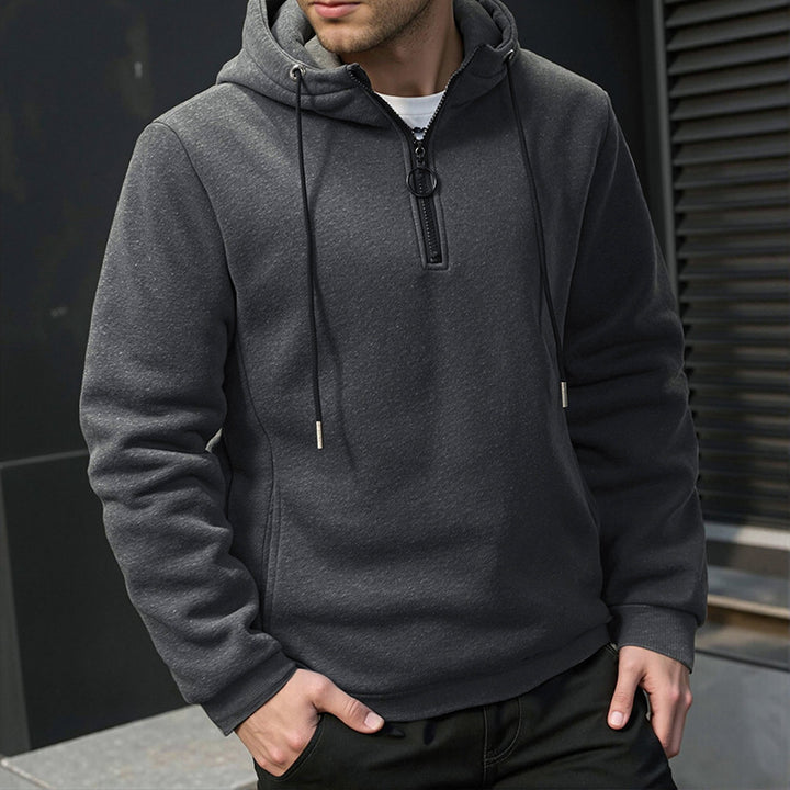 Herrarnas hooded sweatshirt med funktionell dragkedja Mirla-Eva Jonsson