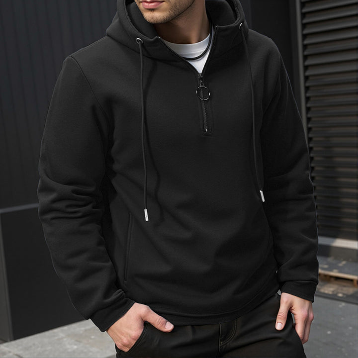 Herrarnas hooded sweatshirt med funktionell dragkedja Mirla-Eva Jonsson