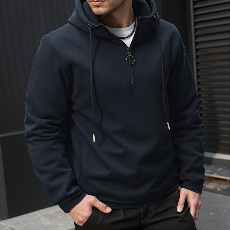 Herrarnas hooded sweatshirt med funktionell dragkedja Mirla-Eva Jonsson