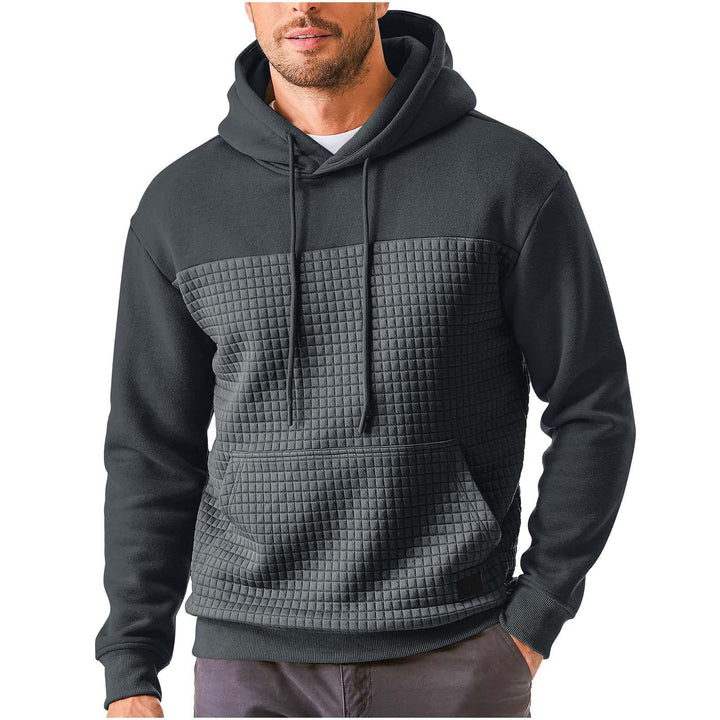 Herrarnas hooded sweatshirt med strukturerat yttertyg Mirla-Eva Jonsson