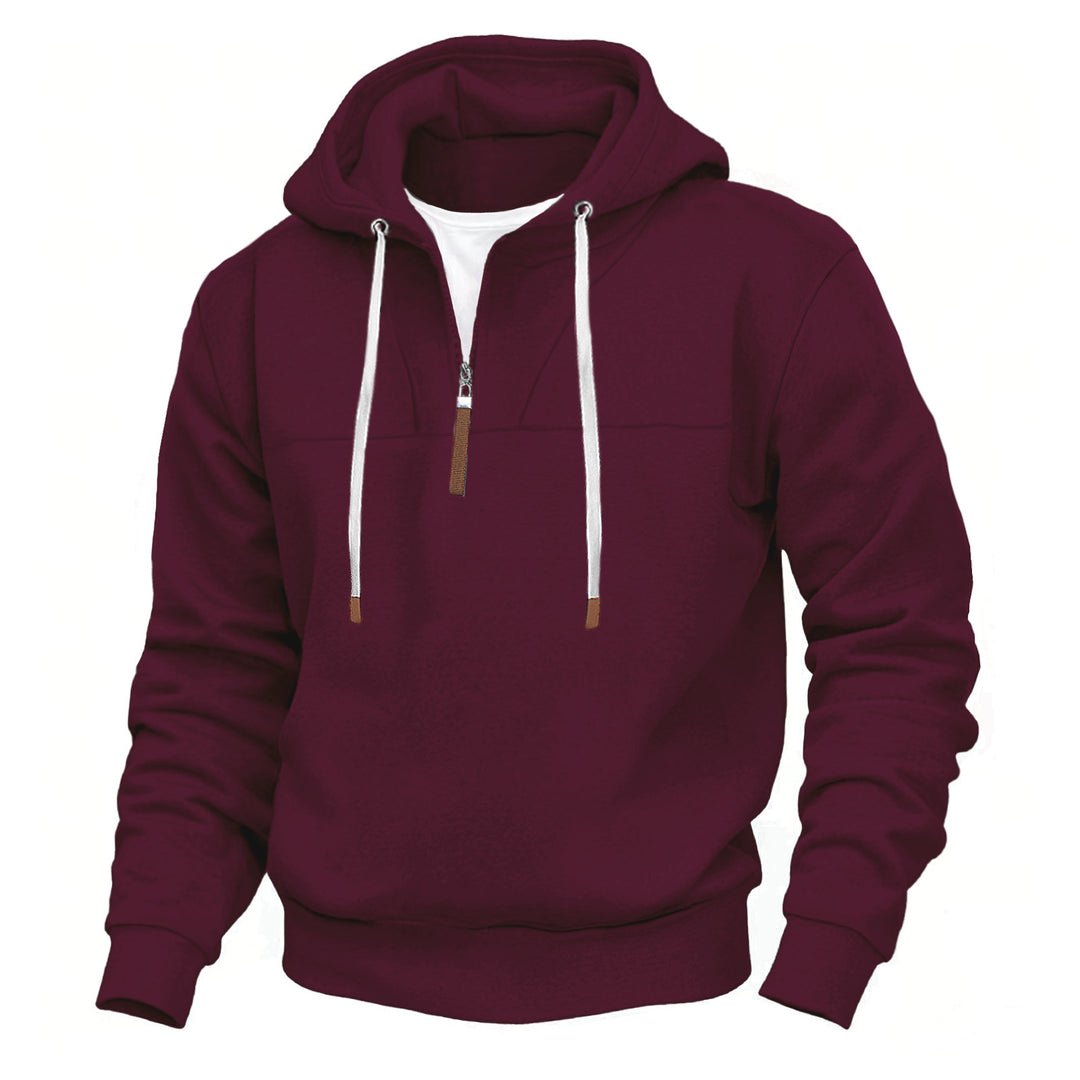 Herrarnas hoodie med halv dragkedja och högkvalitativa material Eva Jonsson-Eva Jonsson