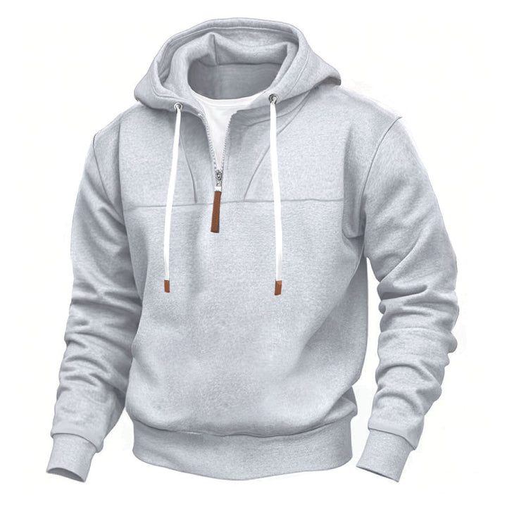 Herrarnas hoodie med halv dragkedja och högkvalitativa material Eva Jonsson-Eva Jonsson