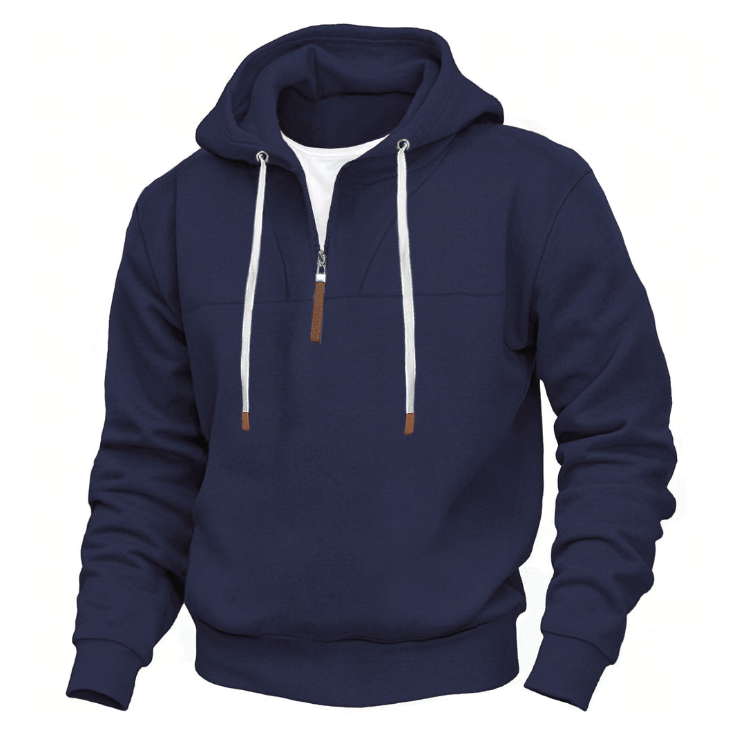 Herrarnas hoodie med halv dragkedja och högkvalitativa material Eva Jonsson-Eva Jonsson