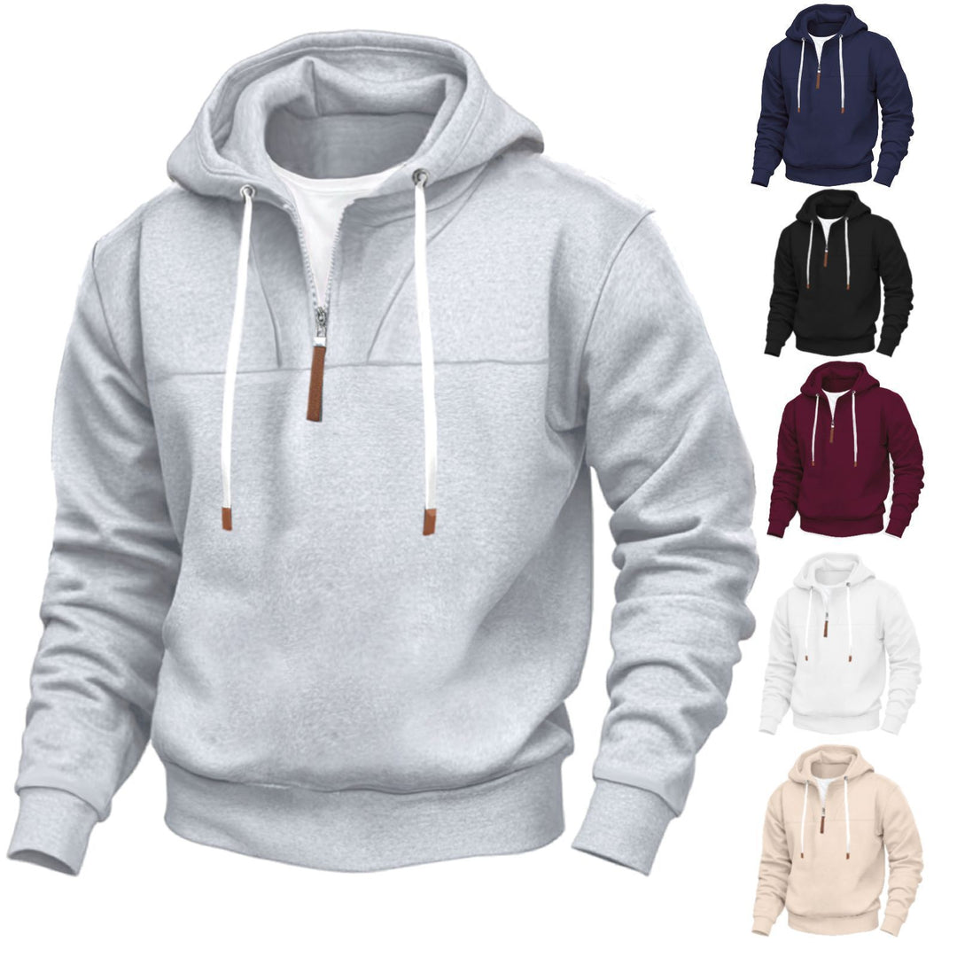 Herrarnas hoodie med halv dragkedja och högkvalitativa material Eva Jonsson-Eva Jonsson