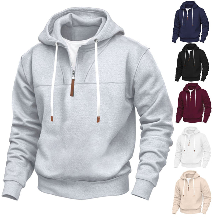 Herrarnas hoodie med halv dragkedja och högkvalitativa material Eva Jonsson-Eva Jonsson