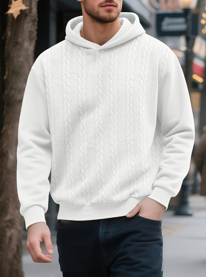 Herrarnas hoodie med innovativ stickstruktur Mirla-Eva Jonsson