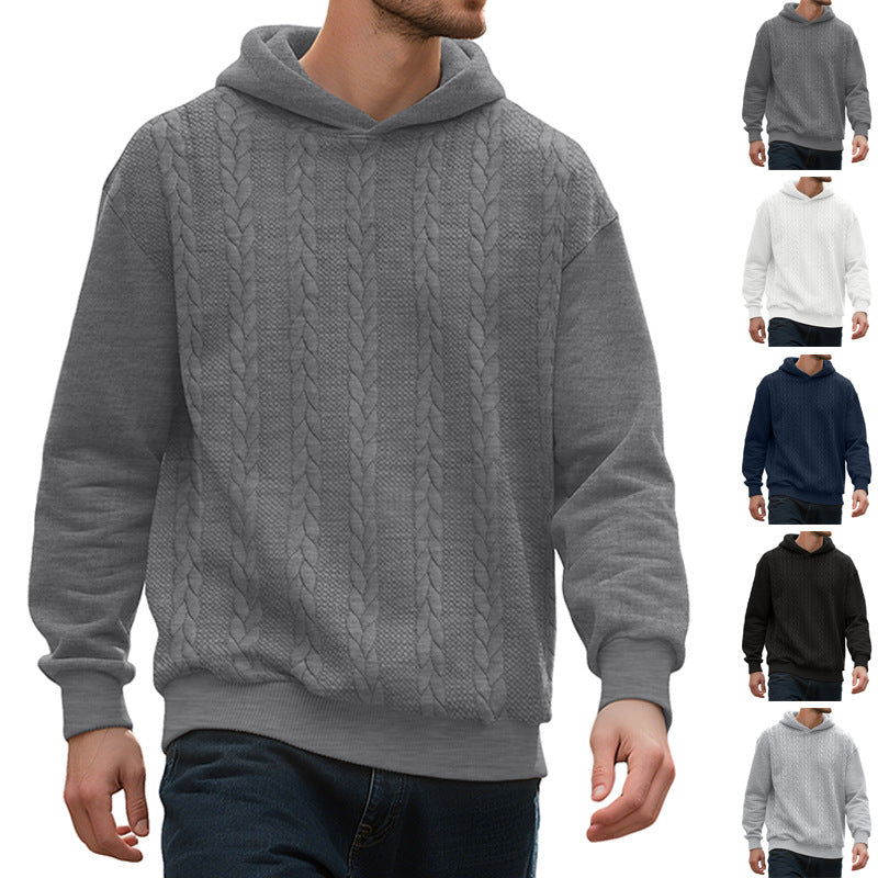 Herrarnas hoodie med innovativ stickstruktur Mirla-Eva Jonsson
