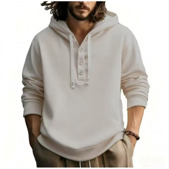 Herrarnas hoodie med knäppning Mirla-Eva Jonsson