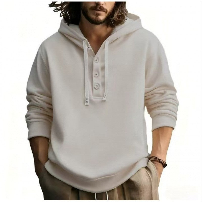 Herrarnas hoodie med knäppning Mirla-Eva Jonsson