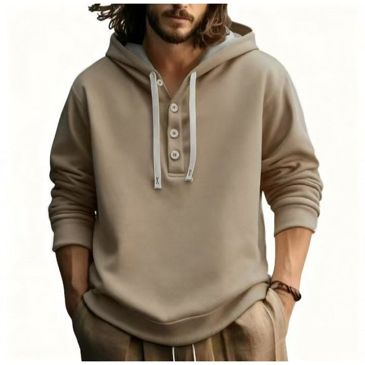 Herrarnas hoodie med knäppning Mirla-Eva Jonsson