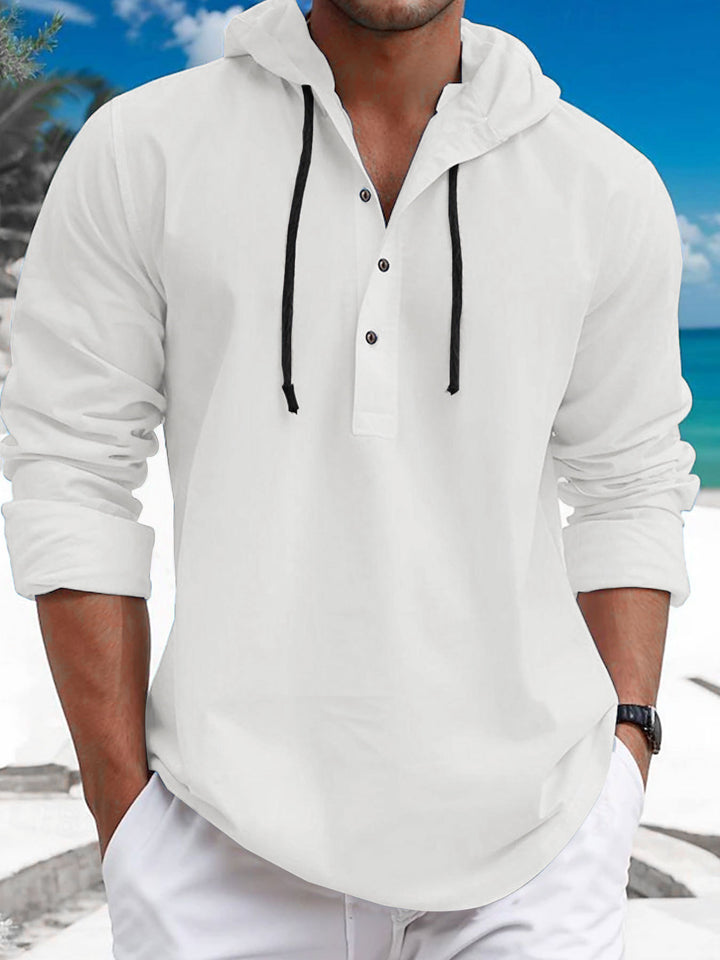 Herrarnas hoodie med knapprad och andningsbart tyg Eva Jonsson-Eva Jonsson
