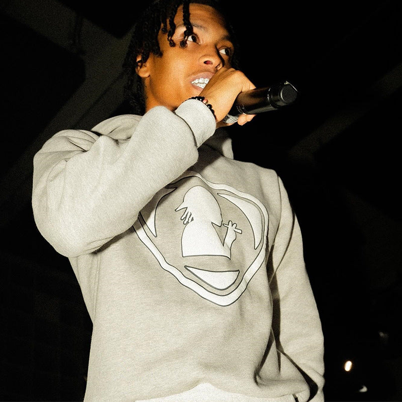 Herrarnas hoodie med reflekterande logotyp Mirla-Eva Jonsson