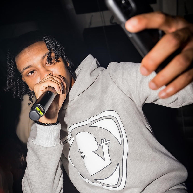 Herrarnas hoodie med reflekterande logotyp Mirla-Eva Jonsson