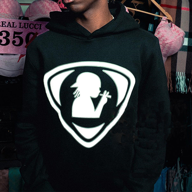 Herrarnas hoodie med reflekterande logotyp Mirla-Eva Jonsson