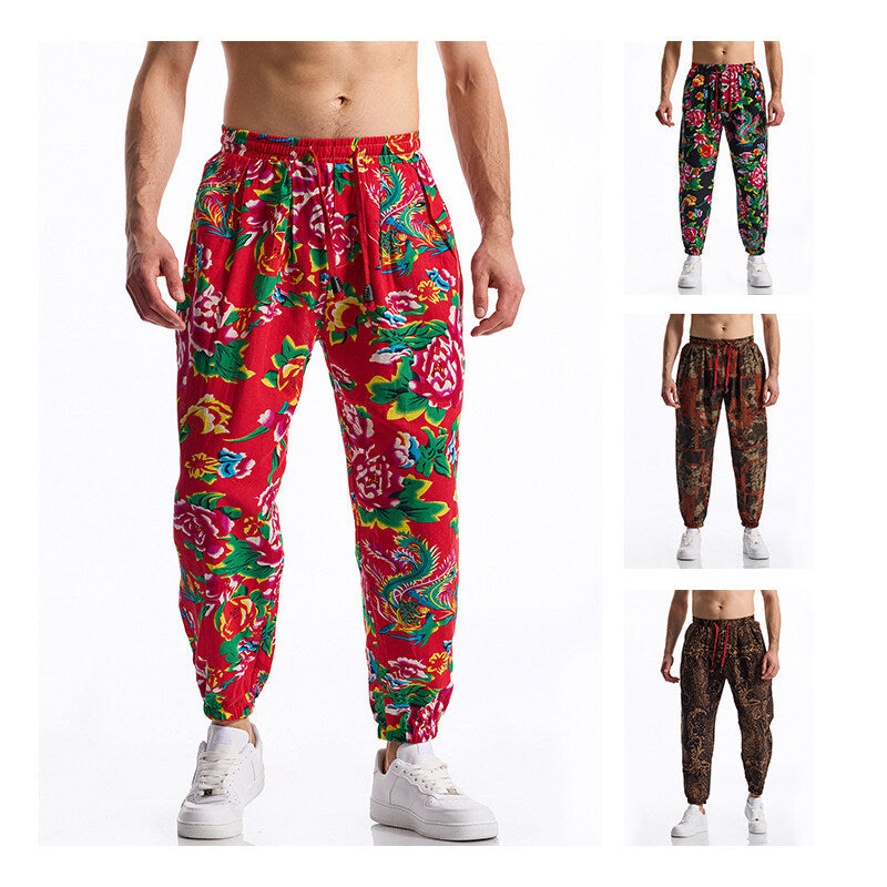 Herrarnas joggingsbyxor med blommönster Eva Jonsson-Eva Jonsson