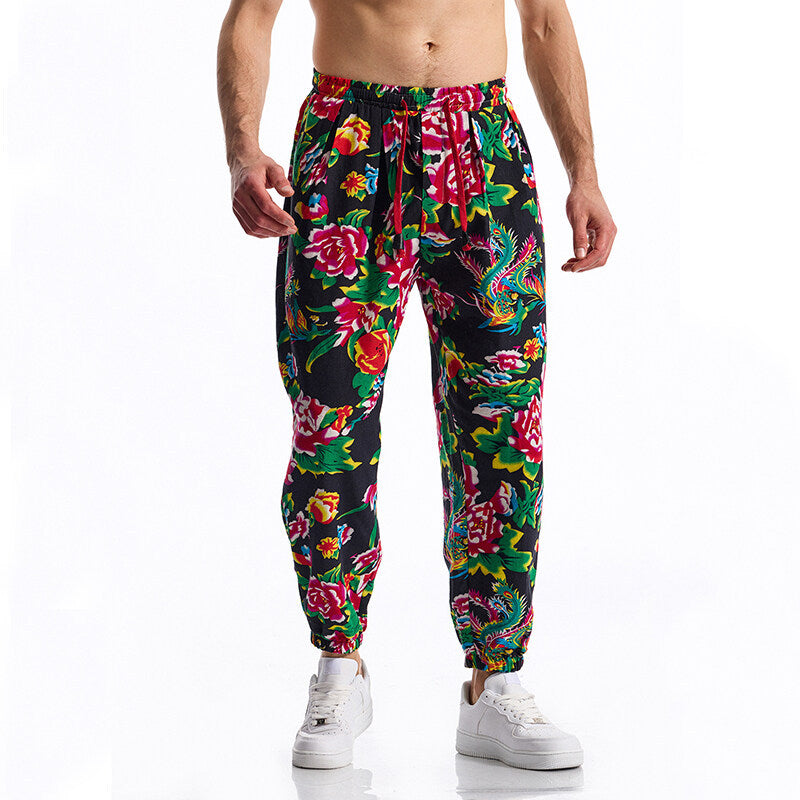 Herrarnas joggingsbyxor med blommönster Eva Jonsson-Eva Jonsson
