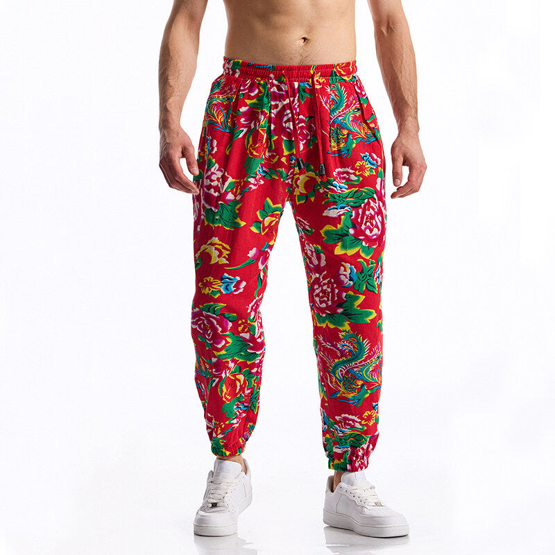 Herrarnas joggingsbyxor med blommönster Eva Jonsson-Eva Jonsson