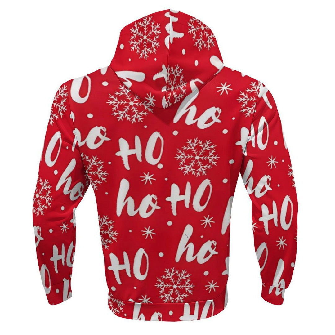 Herrarnas jul-hoodie med färggrafisk design och bekväm passform Eva Jonsson-Eva Jonsson