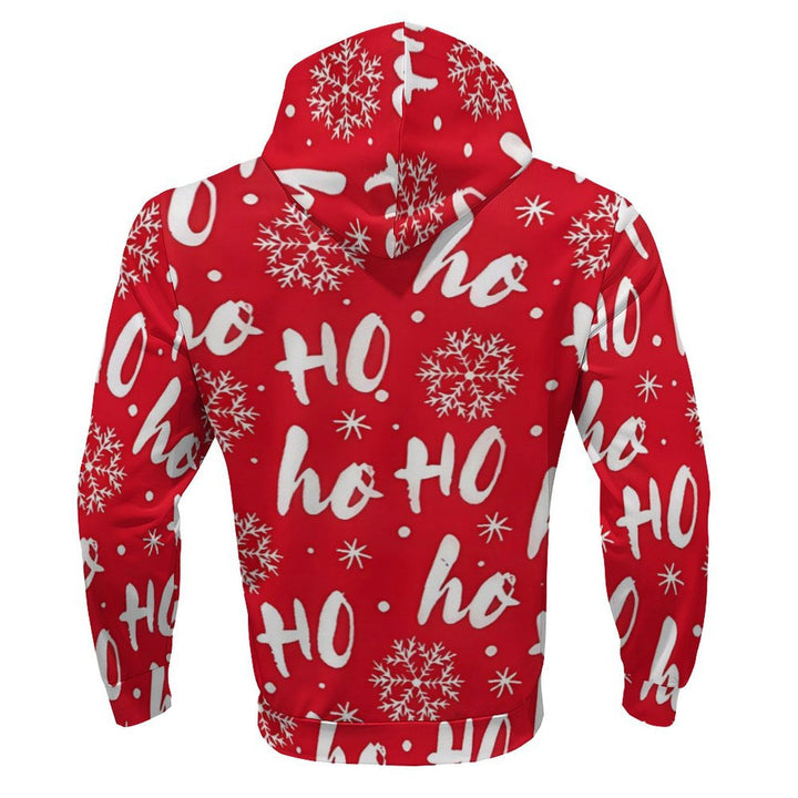 Herrarnas jul-hoodie med färggrafisk design och bekväm passform Eva Jonsson-Eva Jonsson