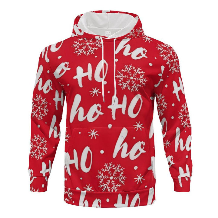 Herrarnas jul-hoodie med färggrafisk design och bekväm passform Mirla-Eva Jonsson