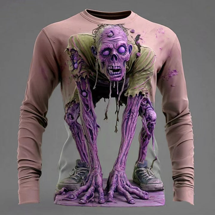 Herrarnas långärmad tröja med 3D Zombie-motiv Mirla-Eva Jonsson