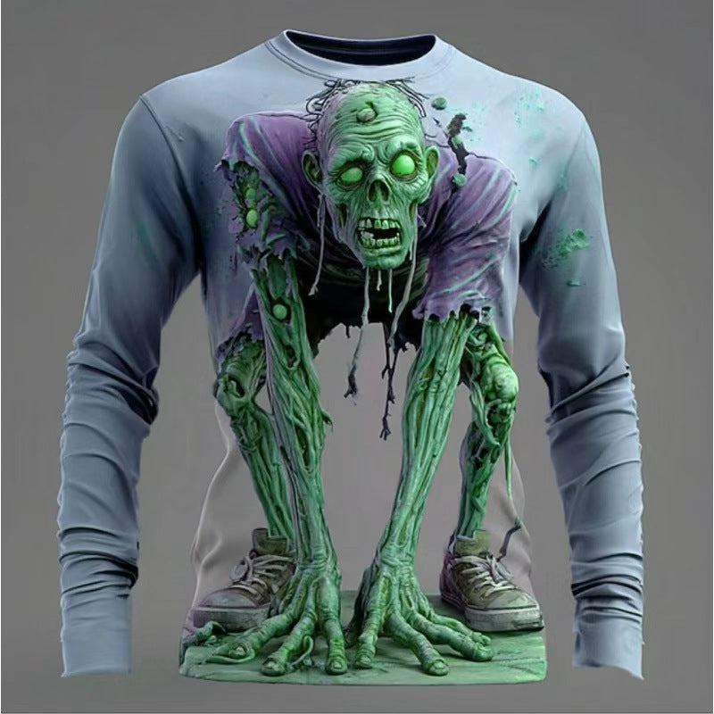 Herrarnas långärmad tröja med 3D Zombie-motiv Mirla-Eva Jonsson